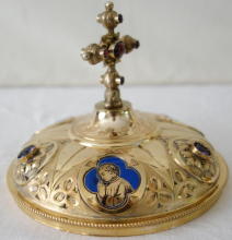 French Antique solid silver Gothic Ciborium